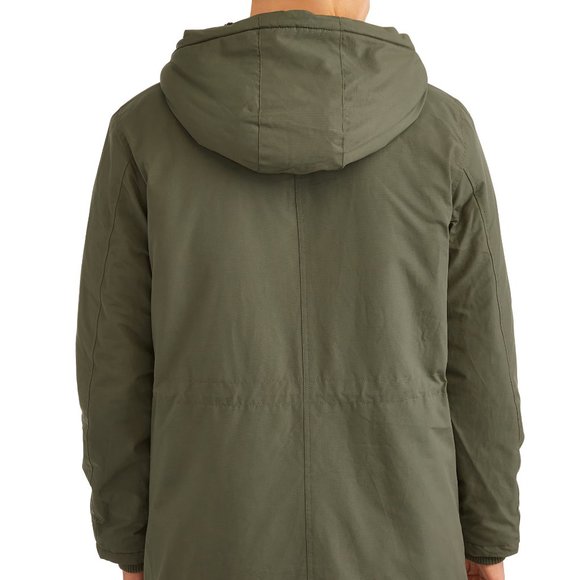 New Men's Fleece-lined Olive-green Winter Parka. - Picture 4 of 12